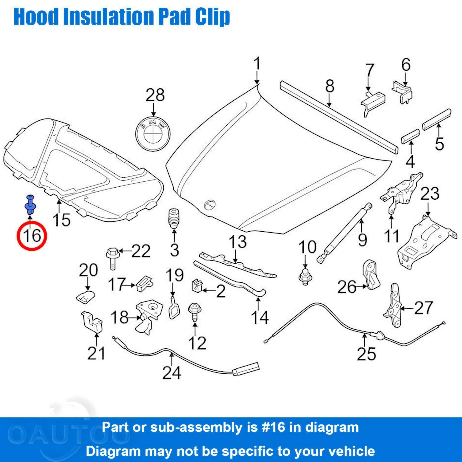 BMW Body Trim Expanding Rivet 20 QTY - X 1 2 3 4 5 6 7 8 Series OEM 51481915964.5