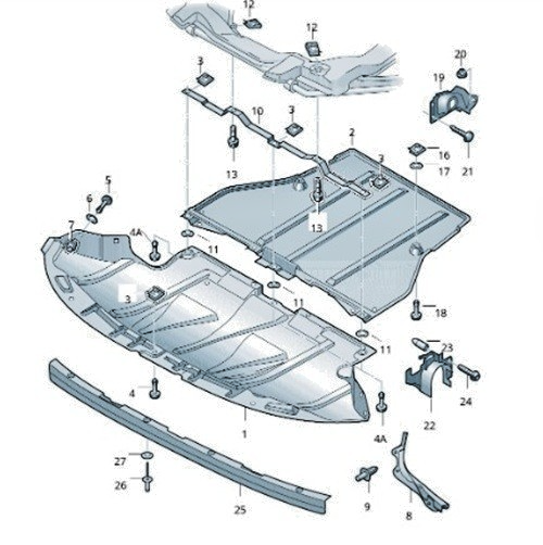 AUDI Splash Guard Under Tray Wheel Arch Liner Fixing Clip Receiver - Pack 20 pc19