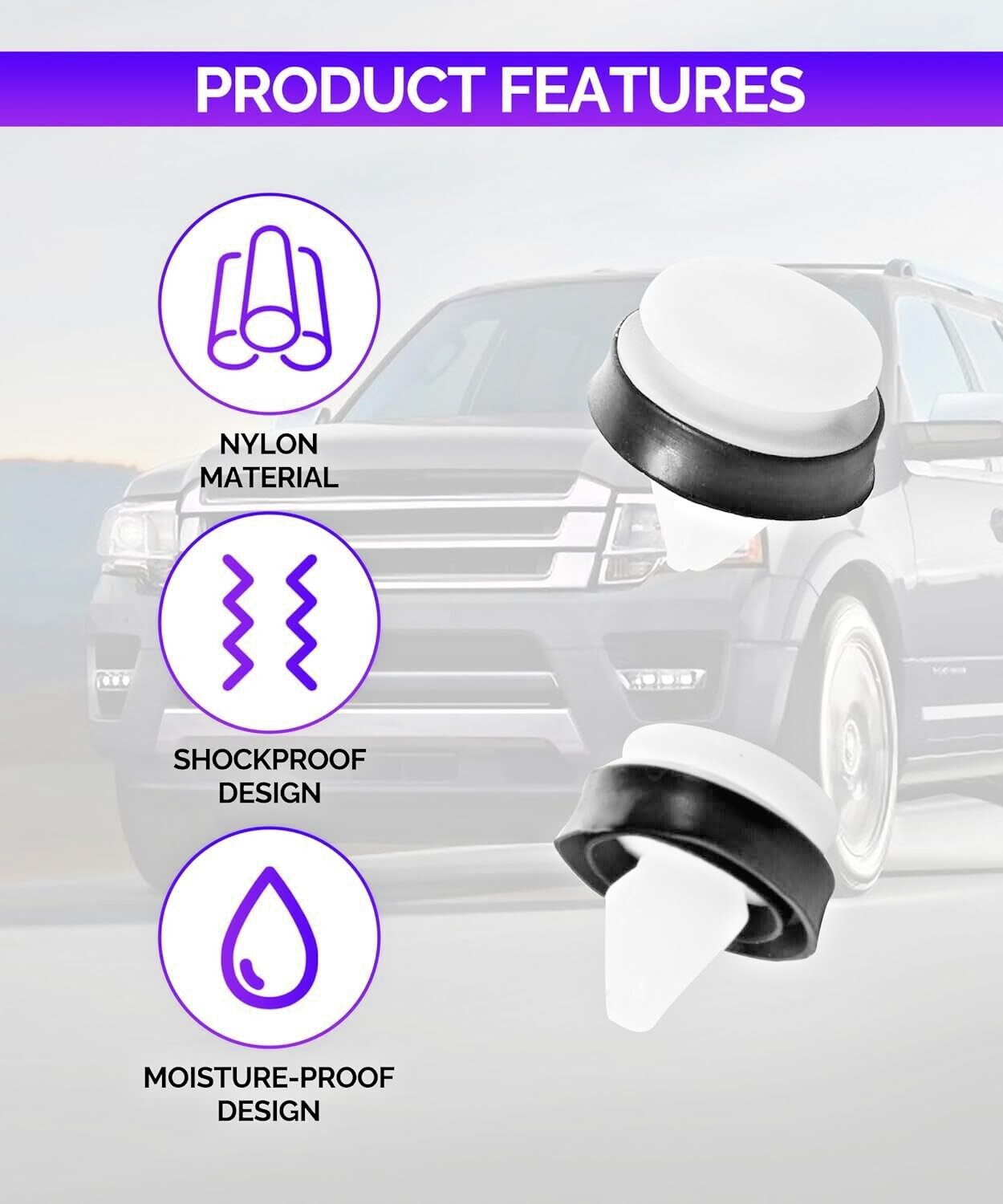 Ford Transit Custom Trim Panel Clips Door Moulding Body Fixing W716507S300 x511