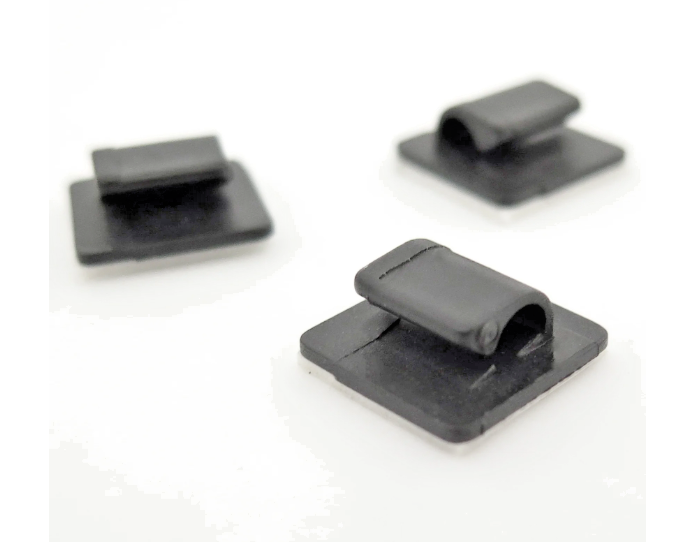 Self Adhesive Cable Clips Universal Car Van Boat Wire Fix Pad Routing Holder # 53