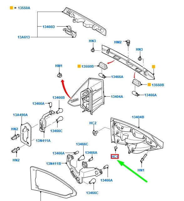 Land Rover Rear Light Mounting Grommet Discovery Freelander Range Defender. # 208