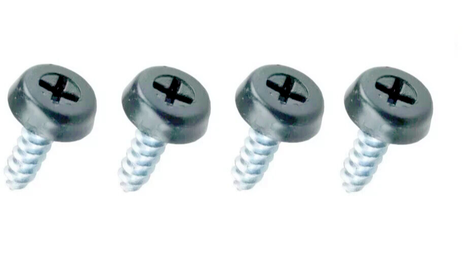 Registration Plate Fixing Kit  - Plastic Cap Screws x4 Moulded Head Self Thread.0