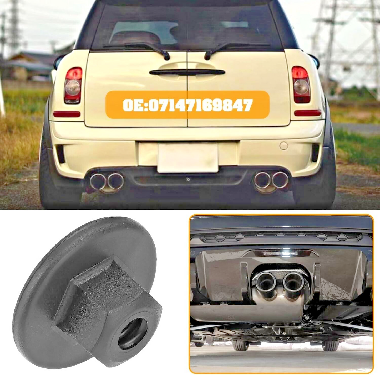 x15 BMW 10mm Hex Head Plastic Self-Threading Nut 7169847 0714716984721