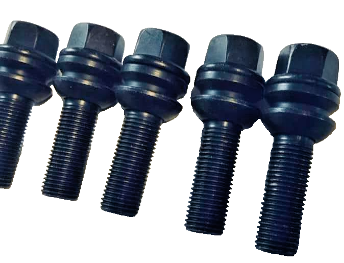 Porsche Wheel Spacers 7mm + Extended OE Bolts Set Of 2 in Black 5x130 PSR9Line9