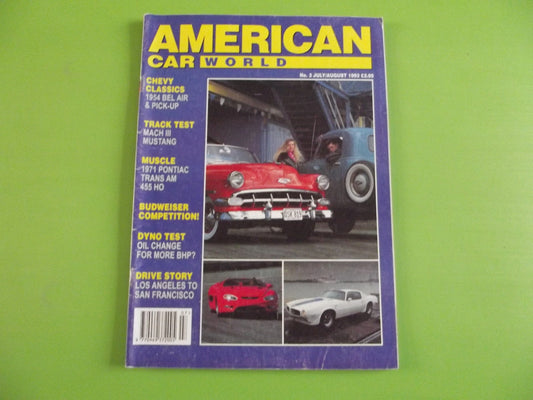 AMERICAN CAR WORLD MAGAZINE JULY/AUGUST 1993 #c10