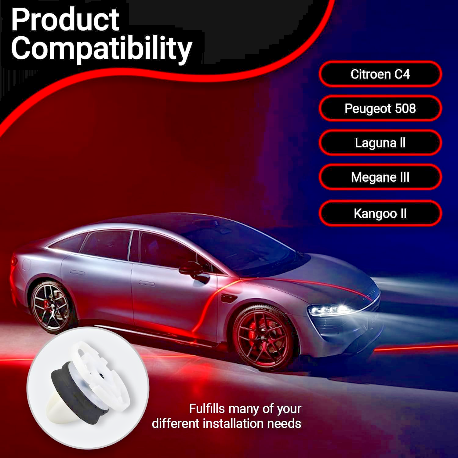 CITROEN Door Card Panel Trim Interior Sprung Head Fastener Clips 3457ZN - 20 Pcs3