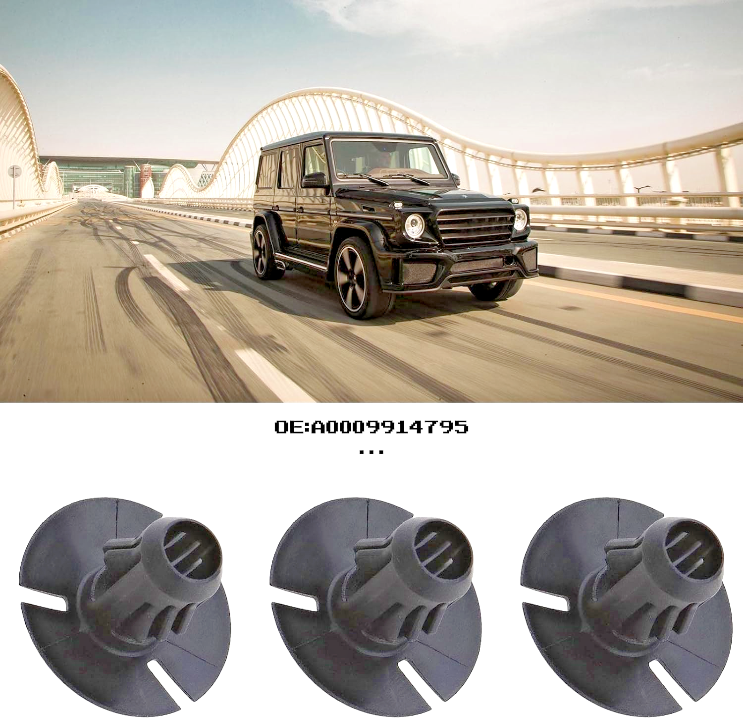 Trim Panel Fixing Button Head Mercedes Interior Fastener Clip  - Pack Of 15 Pcs.12