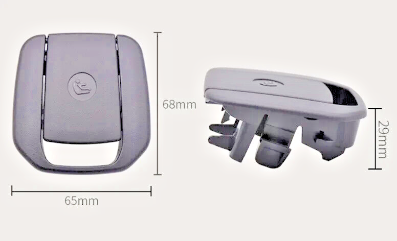 BMW Rear Child Seat Safety Isofix Mounting Cover Black Fits 1 2 3 Series Models.8