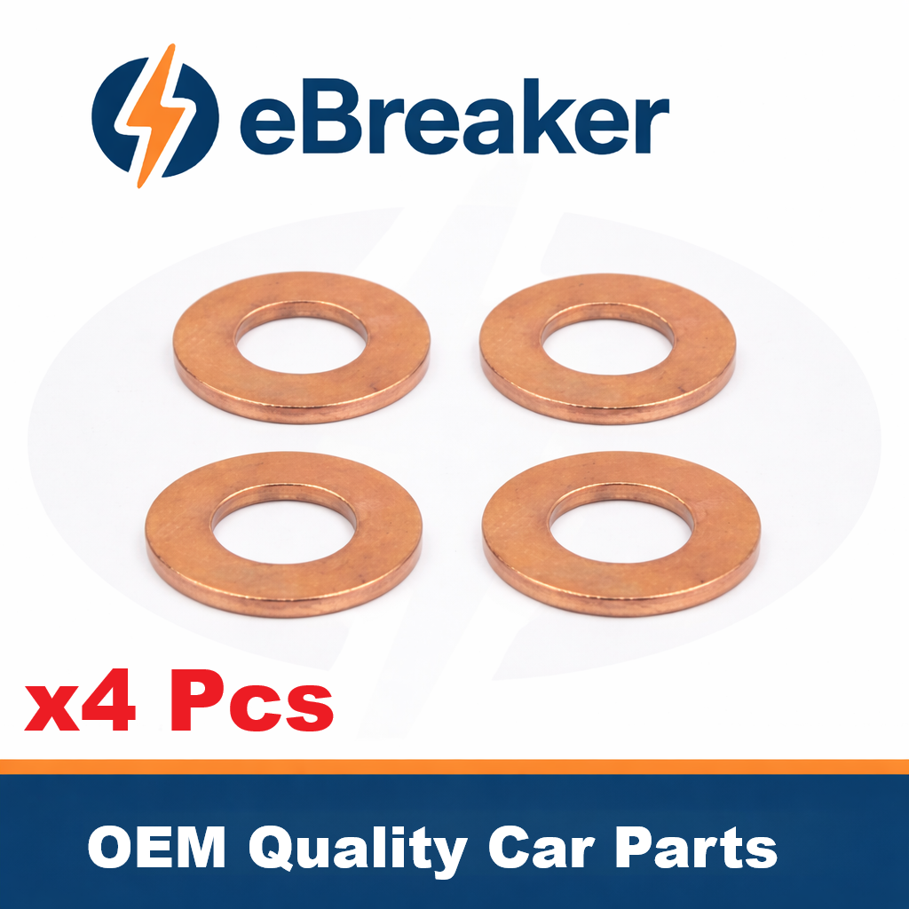 PEUGEOT Fuel Injector Copper Washer Seal Set  Diesel 4Pc # 198195 Yr 19972025.0