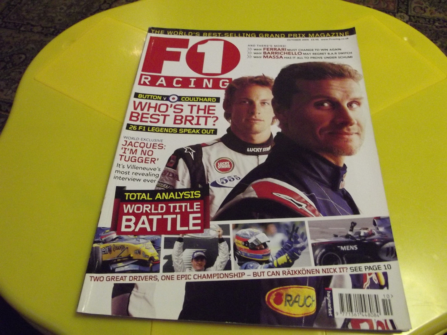 F1 RACING MAGAZINE OCTOBER 2005  #c30