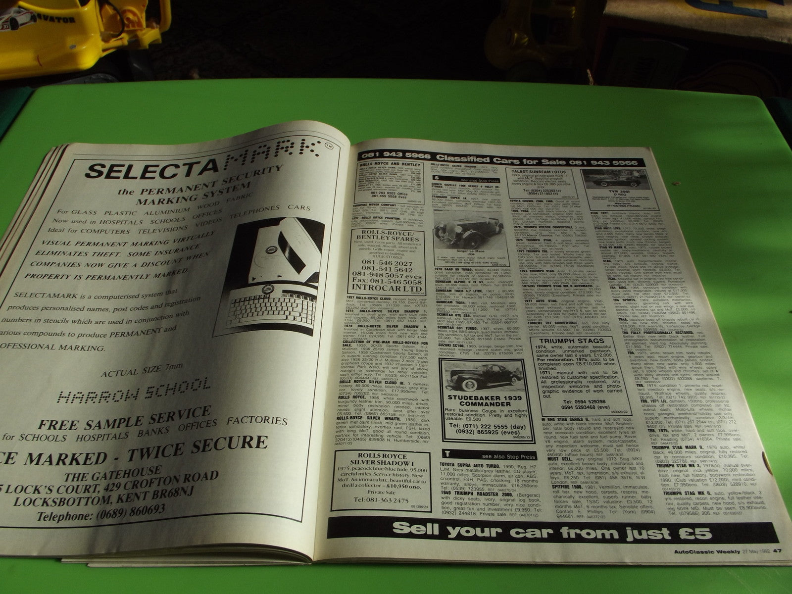AUTO CLASSIC WEEKLY  MAGAZINE MAY 1992 #c35