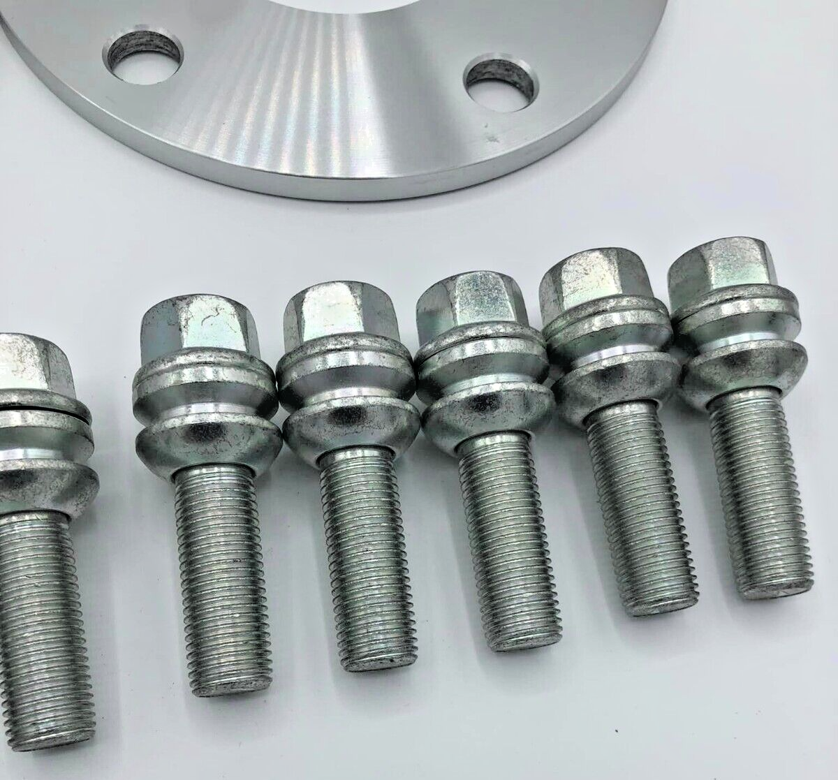 Porsche Wheel Spacers 7mm + Extended OE Bolts Set Of 4 in Silver 5x130 PSR9Line22