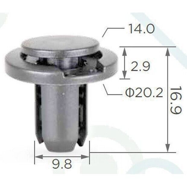 Honda Trim Clips Bumper Grill Under Cover - Accord 91503-S0K-A01 Quantity 10 pcs8