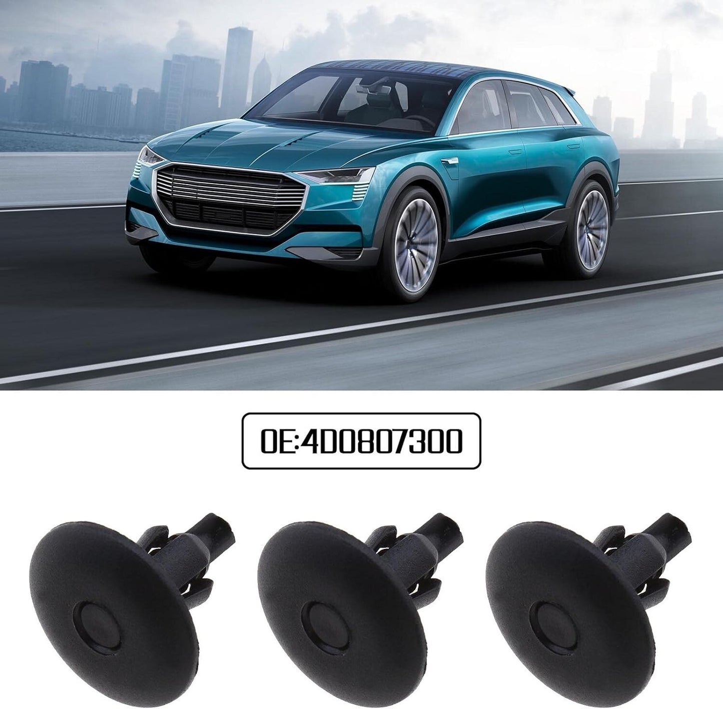 AUDI Push Fit Rivet Trim Clips x15 for A2 A4 A5 A8 Q3 Q5 Q7 Q8 TT # 4D080730019