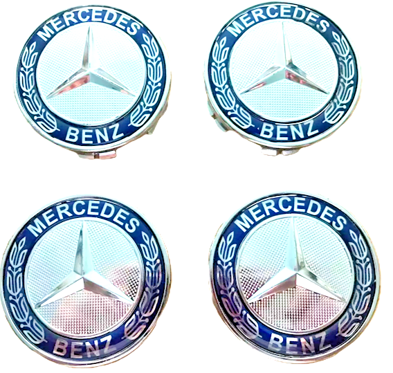 Mercedes Alloy Wheel Centre Hub Caps x4 - 75mm A B C E S M Class ML Black Chrome8