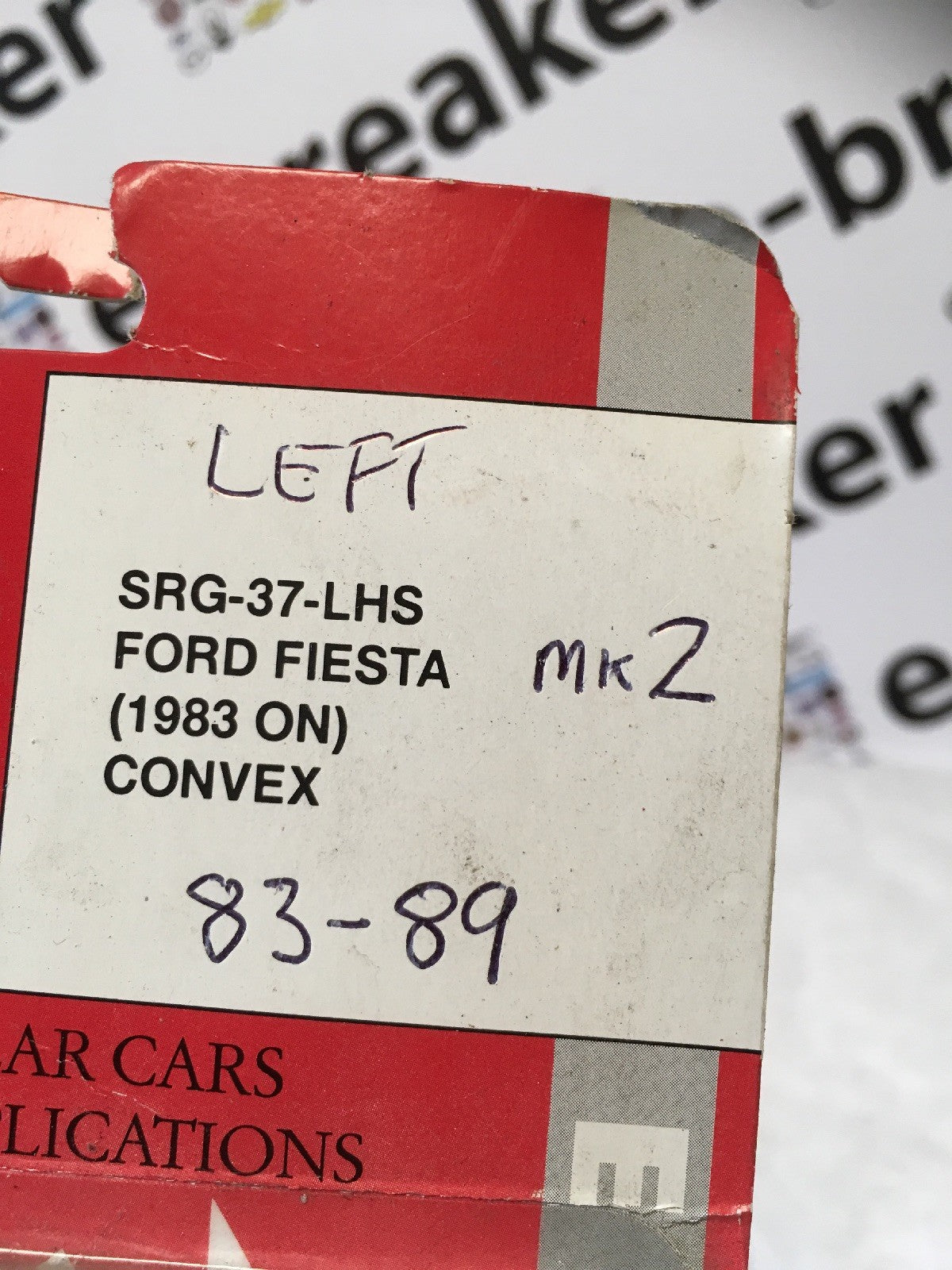 Ford Fiesta MK2 Left  Side Replacement Door Wing Mirror glass1