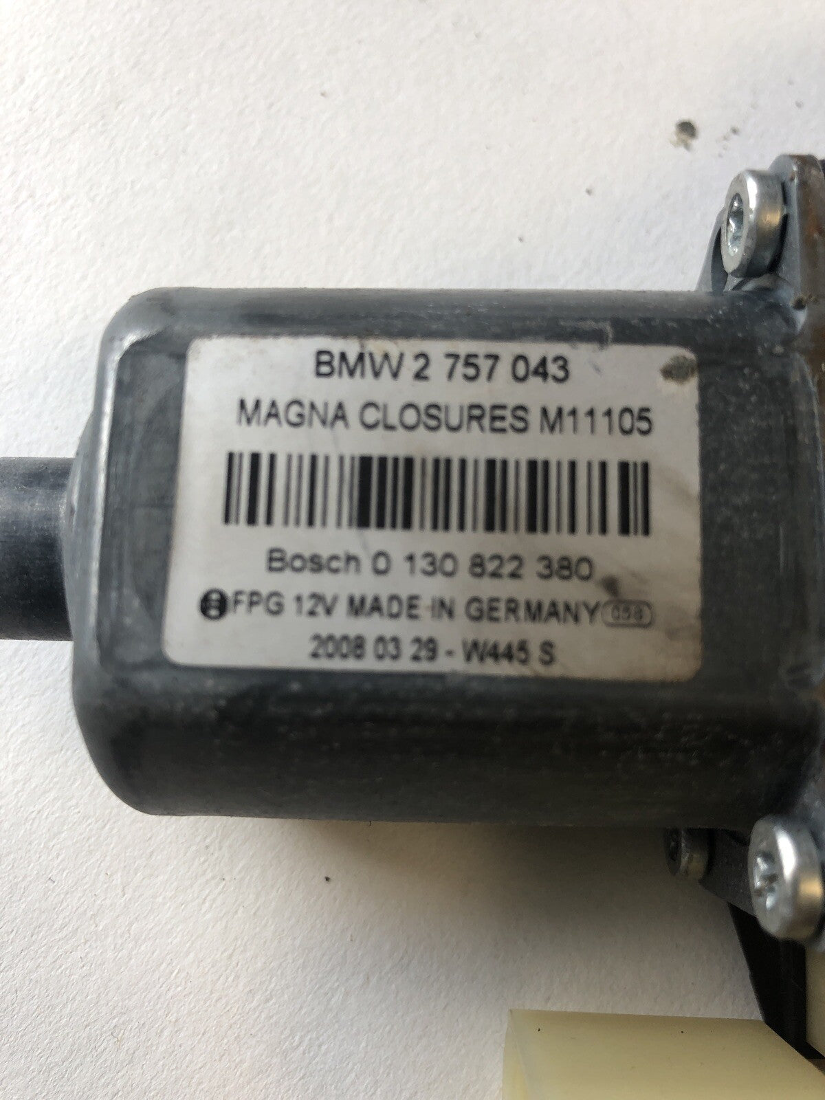 Left Electric Window Motor  2757043 From a MINI R55 R56 R572