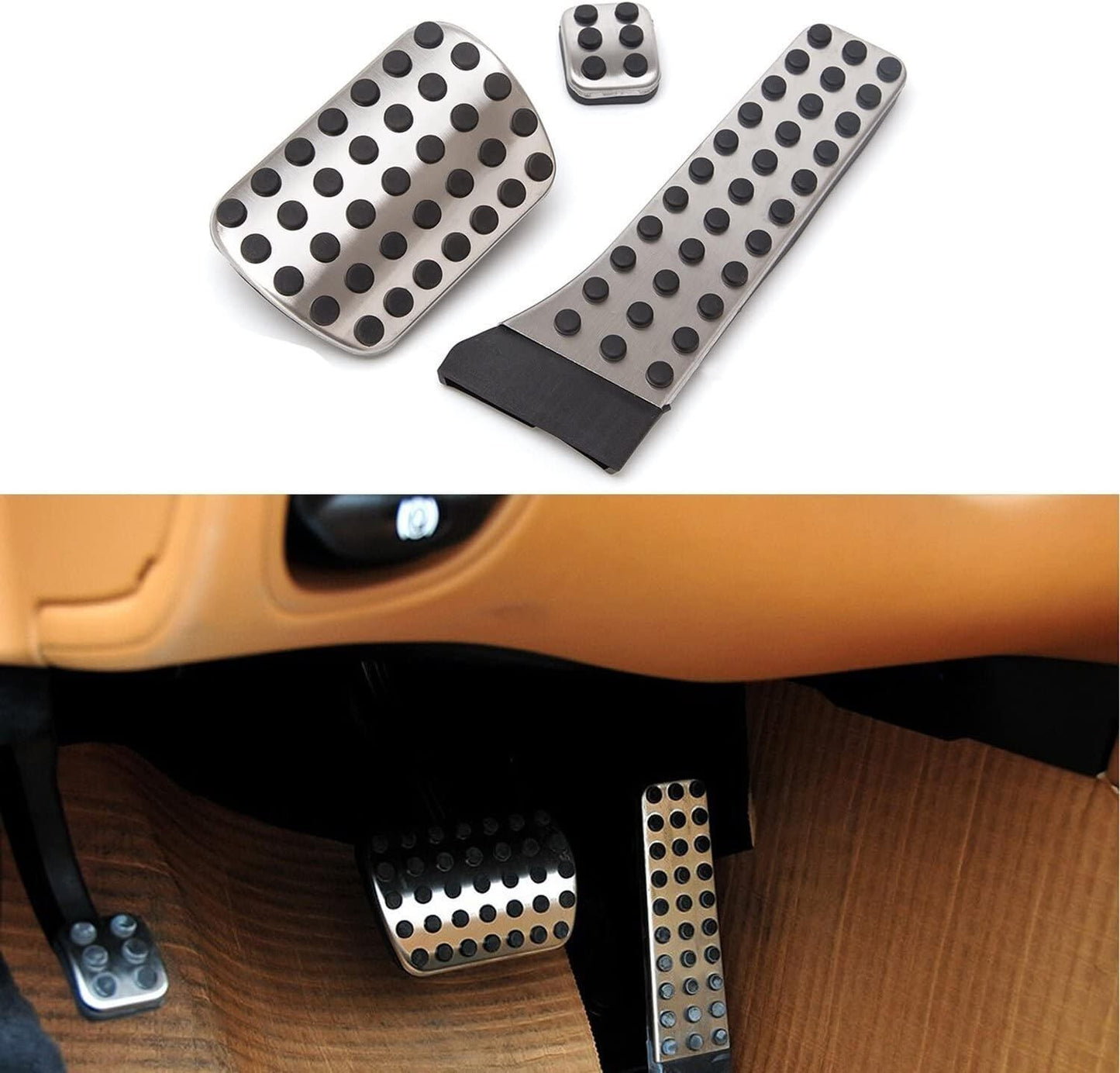 Mercedes AMG Sport Pedal Set Stainless Steel 3PCS for C Class E Class S Class SL8