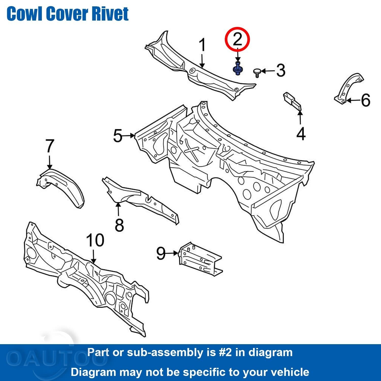 BMW Body Trim Expanding Rivet 10 QTY 51481915964 - X 1 2 3 4 5 6 7 8 Series18