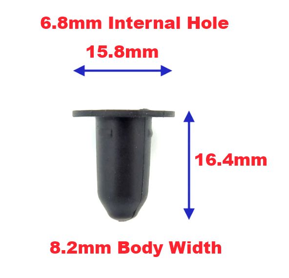 SKODA Rubber Sealing Grommet Hole Plug Trim Clip Holder - 3C0853586 Pack - x 10.0