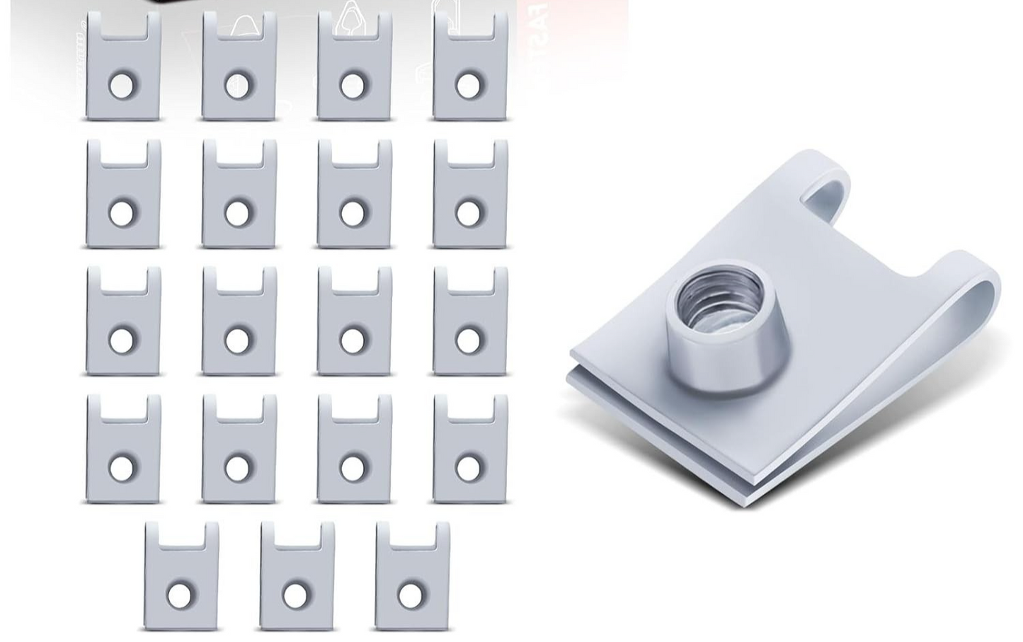 C-Clip M6 Spire Nut Under Body Weather Sheild Trim Panel FIxing Galvanised -10pc8