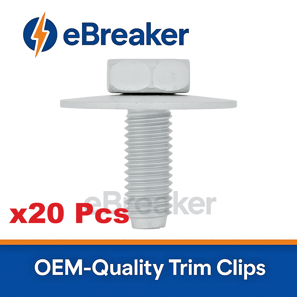 Body Work Metal Trim Fixing Bolt & Captive Washer M6x18mm Galvanised -  Pack #200