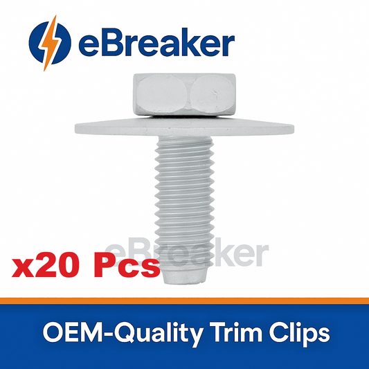 Body Work Metal Trim Fixing Bolt & Captive Washer M6x18mm Galvanised -  Pack #200