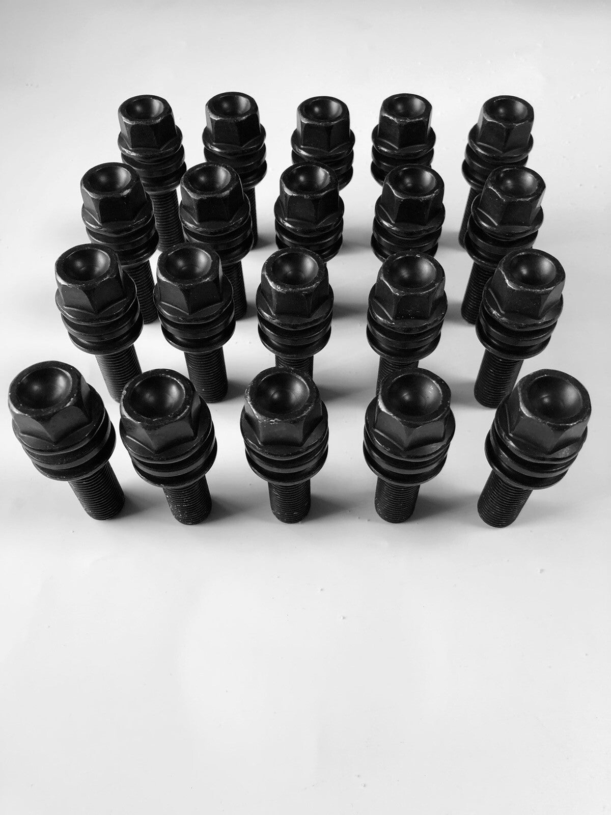 20 Porsche O.E Type Extended Wheel Bolts Floating Collar Black  45mm PSR9Line9