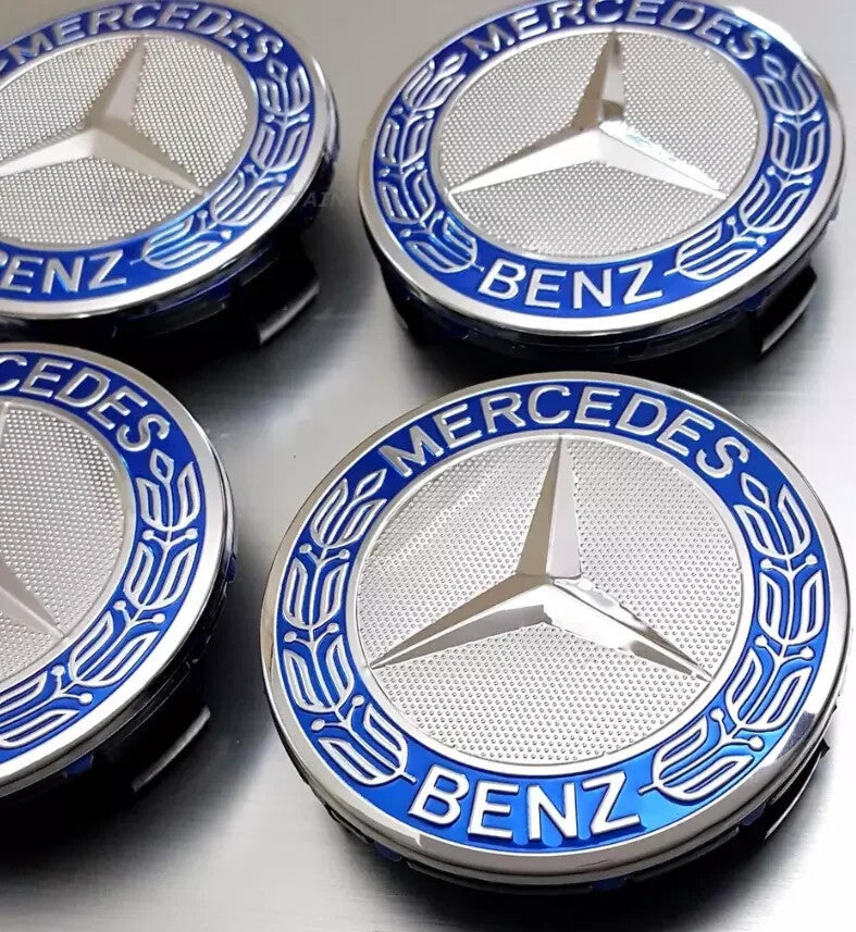4x Mercedes Alloy Wheel Centre Hub Caps 75mm A B C E S M Class ML CLA1