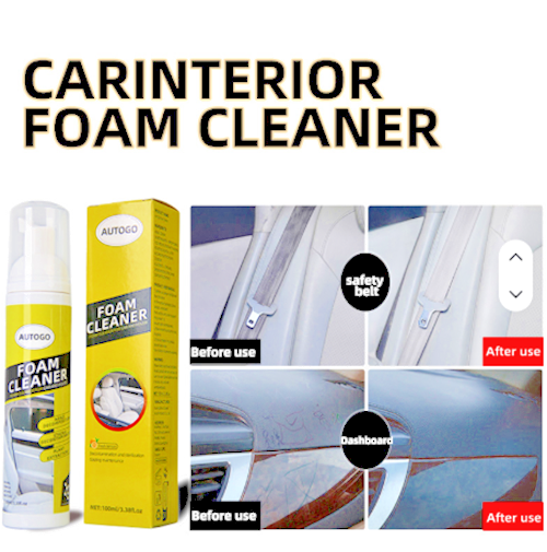 Deep Cleaning Foam Spray for Car Leather & Fabric – AUTOGO-Pro Lemon Fresh 100ml2