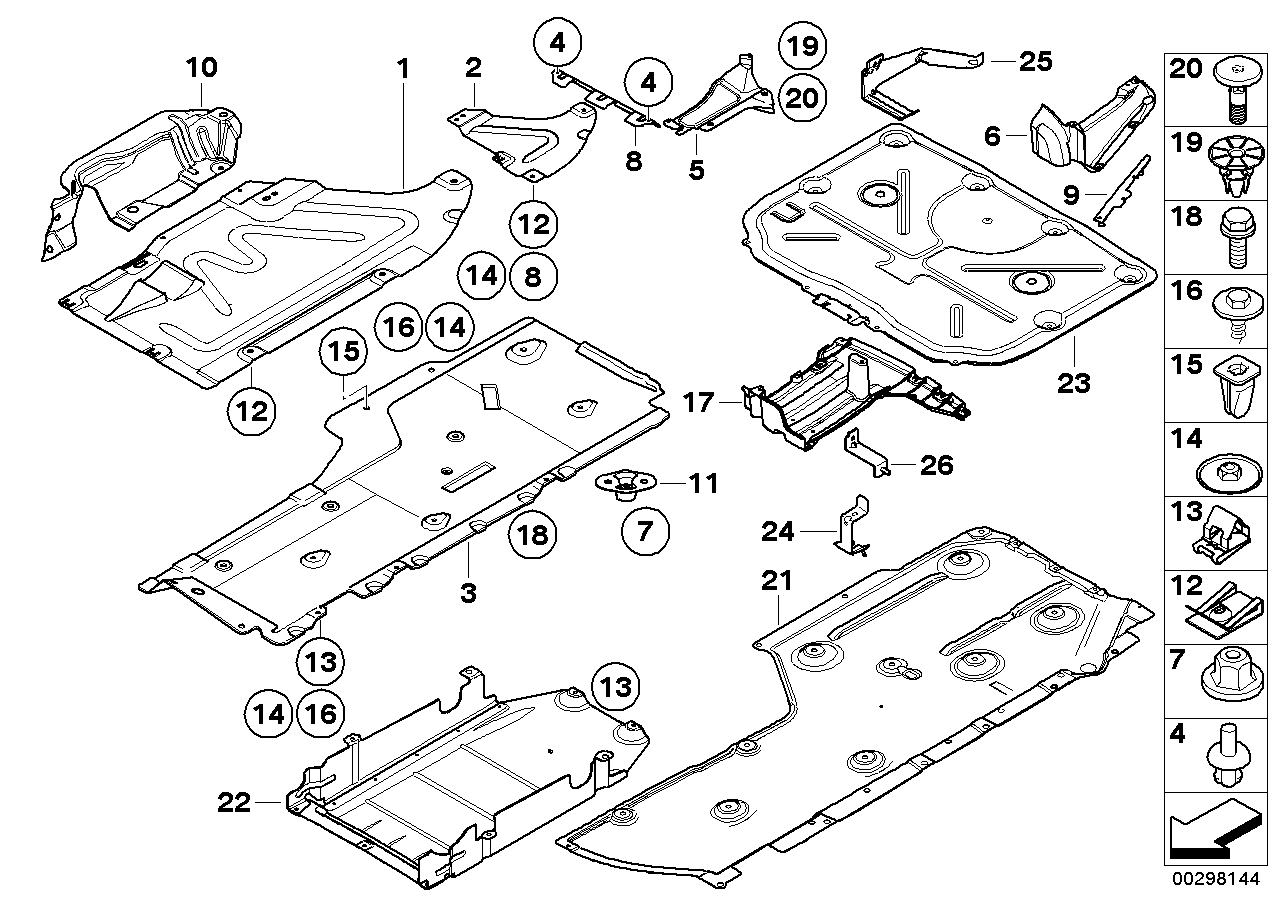 Trim Panel Rivet & Plastic Clip | BMW 5mm Wheel Arch Liner/Splashguard x15 Pack.19