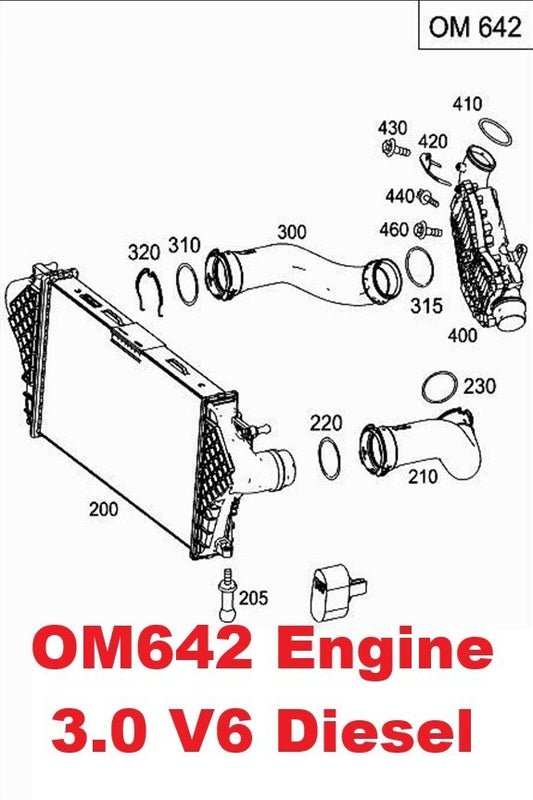 Mercedes Intercooler Seal Gasket Ring A0219976645, OM651 OM642 Engine Compatible2