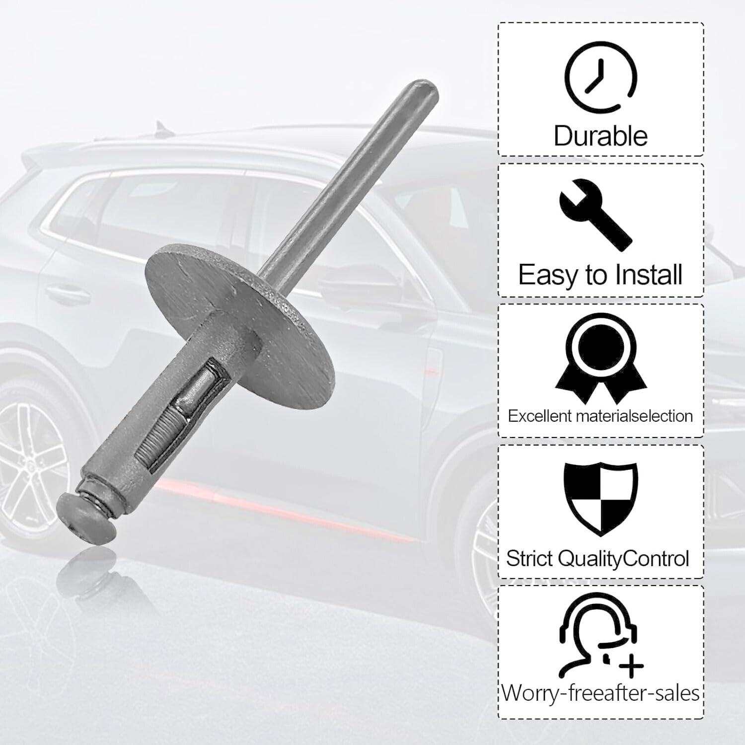 BMW X3 X5 X6 F25 E71 Wheel Arch Flare Trim Clips 07142151750 Blind Rivet 6mm x1512