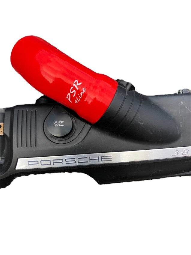 Porsche 997 Resonator Delete Air Box Modification with Red Induction Pipe & Plug6