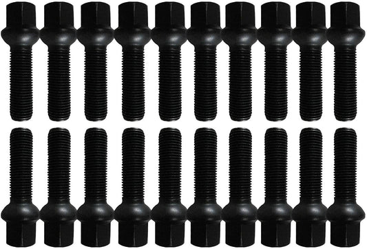 Porsche Extended Wheel Bolts 40mm Thread Black Finish PSR9Line 0
