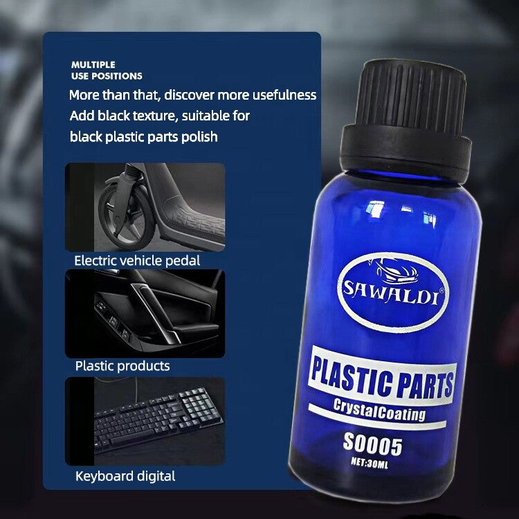 Black Plastic Vehicle Trim Restorer Add Protection & shine using Crystal Coating3