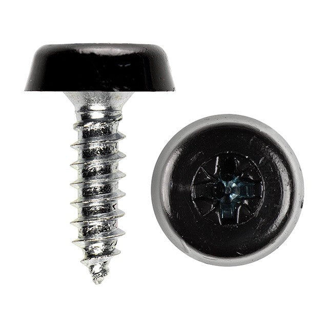 Number Plate Fixing Screws Kit Plastic Cap Moulded Weather resistant Head. Qty 42