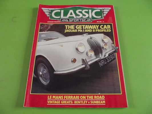 CLASSIC AND SPORTSCAR MAGAZINE MAY 1985 #c10