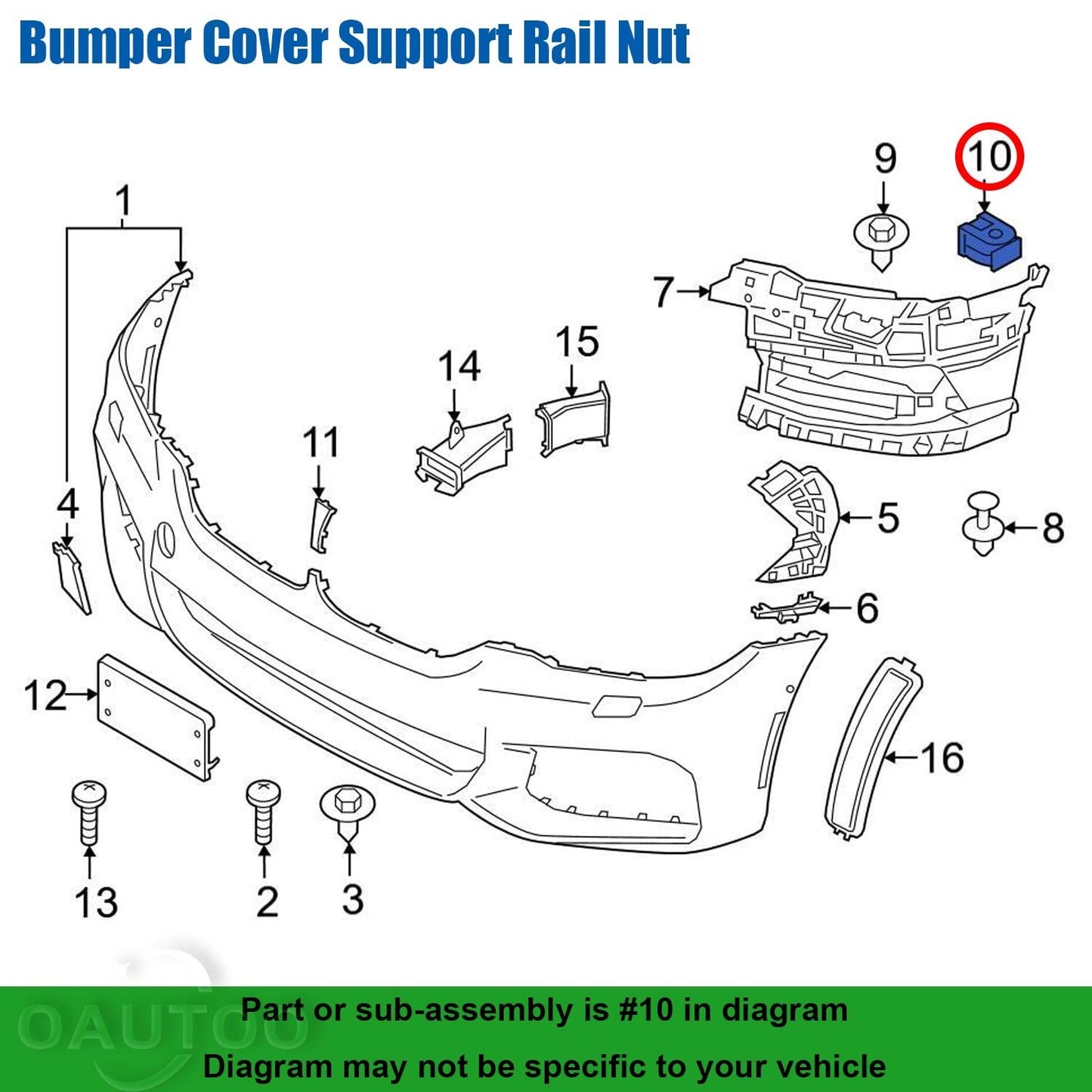BMW C-Clip Grommet - Fits 1 2 3 4 5 Series X1 X3 X5 Trim Panel Plastic Nut # 5.12