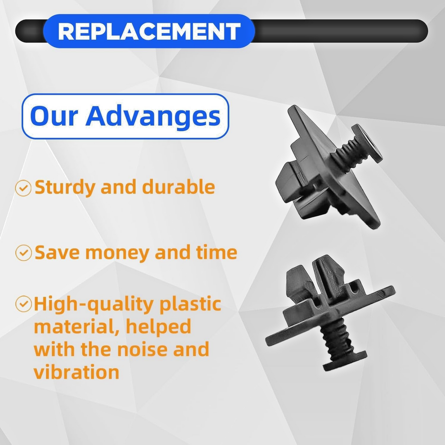 Expanding Rivet For Bumpers Bodywork Trim Clip Fastener, x10 Audi Seat Skoda VAG9