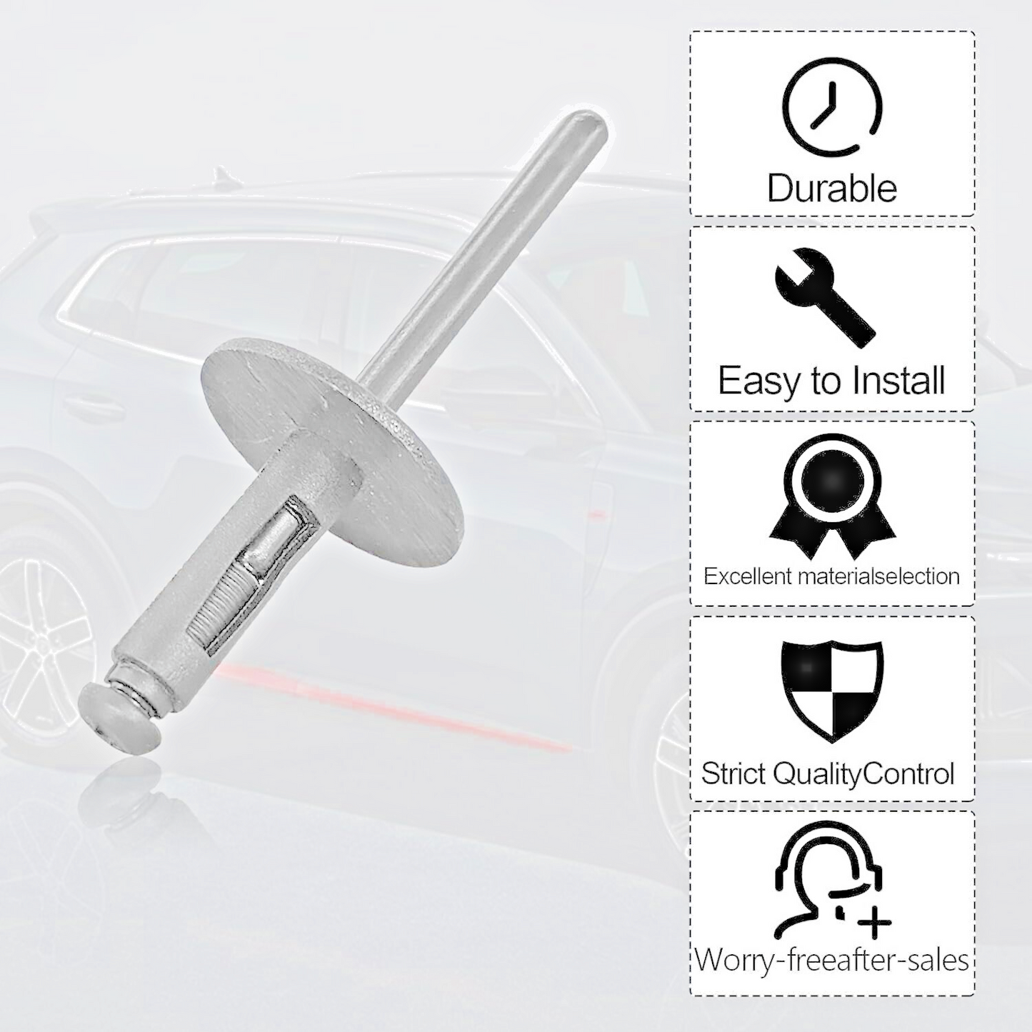 BMW X3 X5 X6 F25 E71 Wheel Arch Flare Trim Clips 07142151750 Blind Rivet 6mm X512