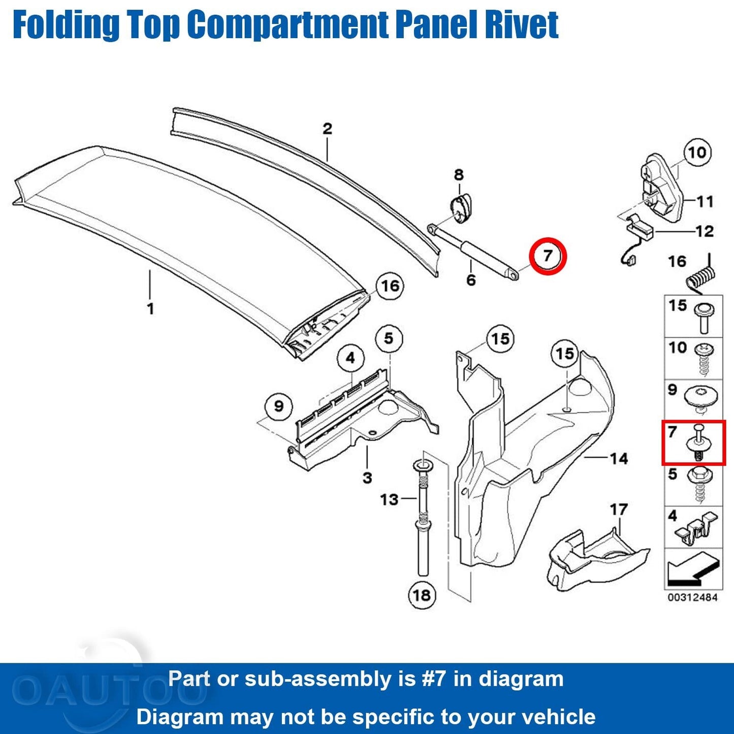 BMW Body Trim Expanding Rivet 51471919209 Qty 5 - 1 3 5 7 8 X5 X6 Series.20