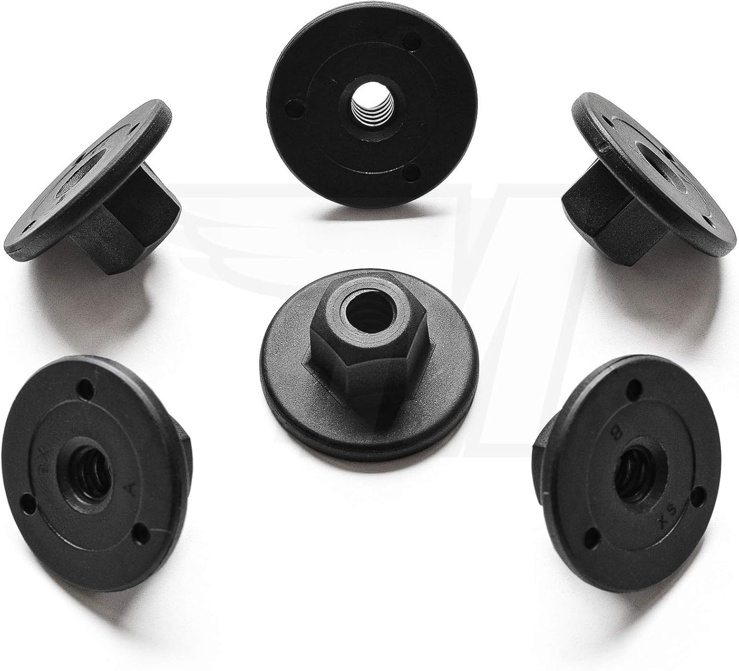 Automotive Trim Arch Liner 10 mm Hex Plastic Flanged Nuts 15 pcs Undertray Clip.23