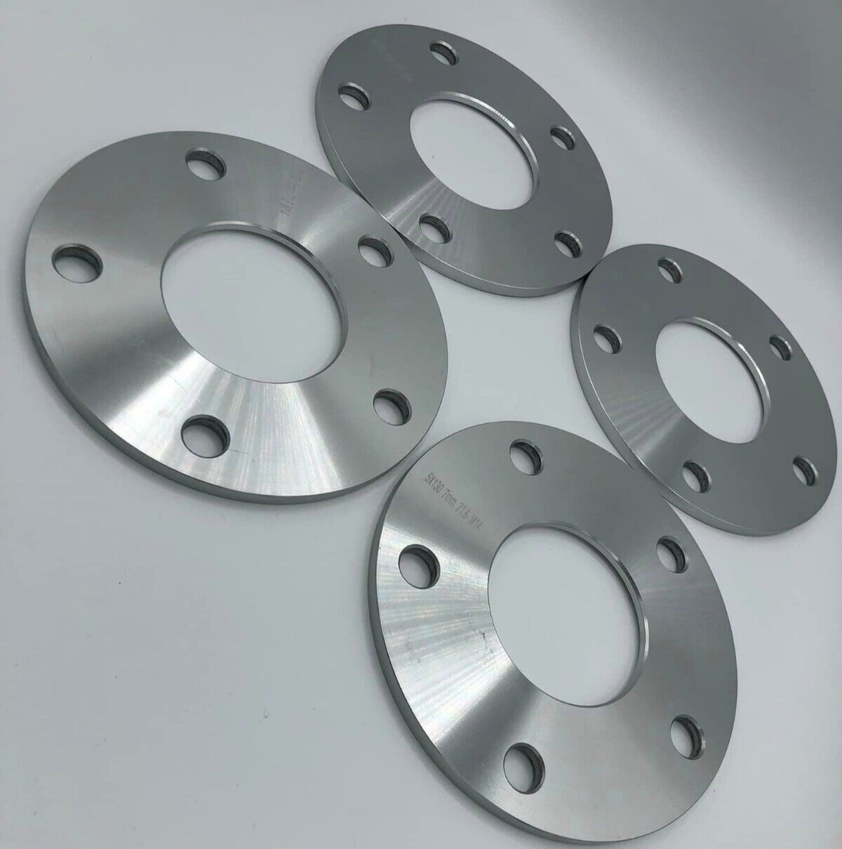 Porsche Wheel Spacers 7mm + Extended AF Bolts Set Of 4 in Silver 5x130 PSR9Line3