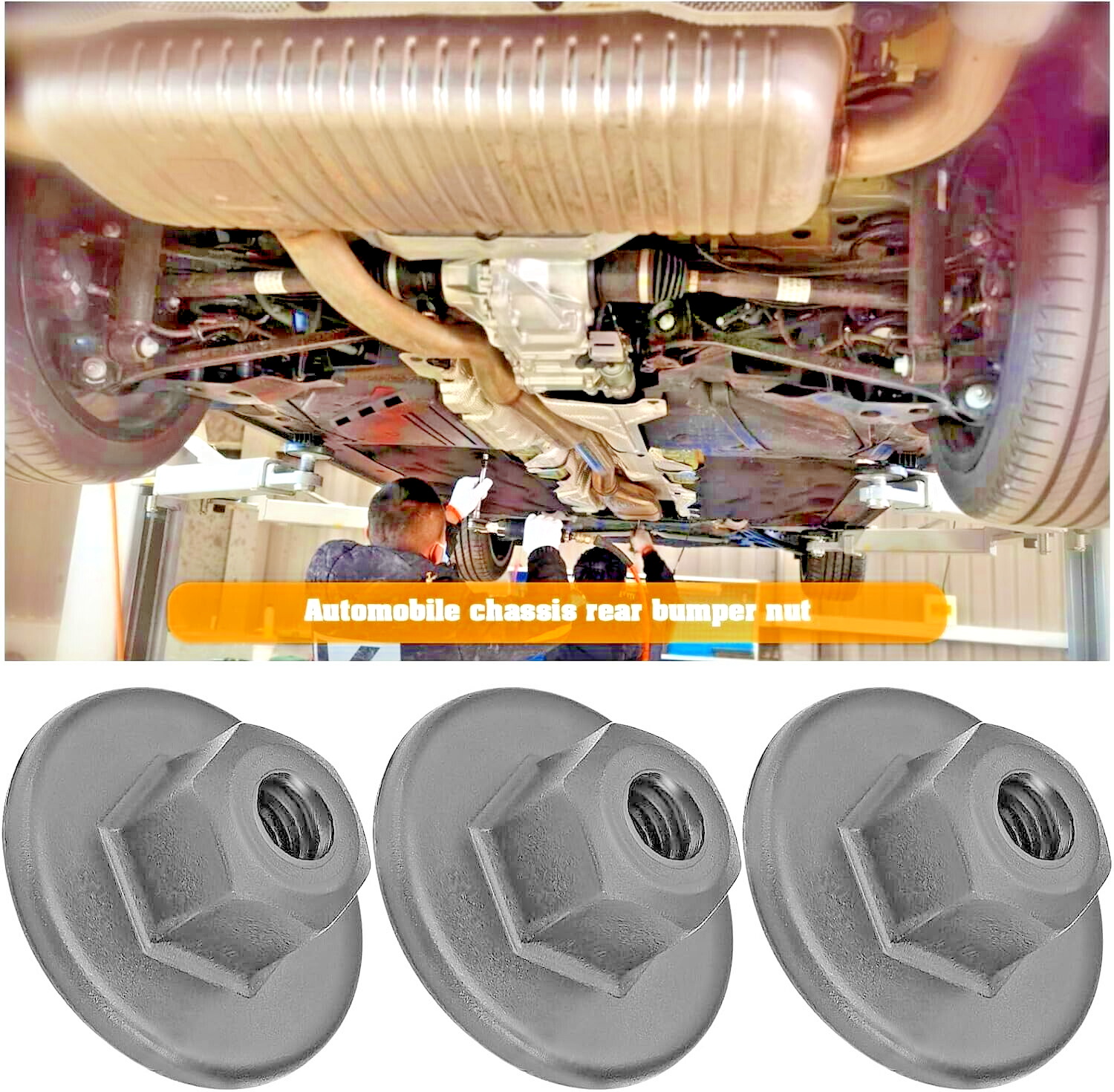 15x BMW MINI 10mm Hex Head Plastic Self-Threading Trim Fixing Nut Splash Gaurds7