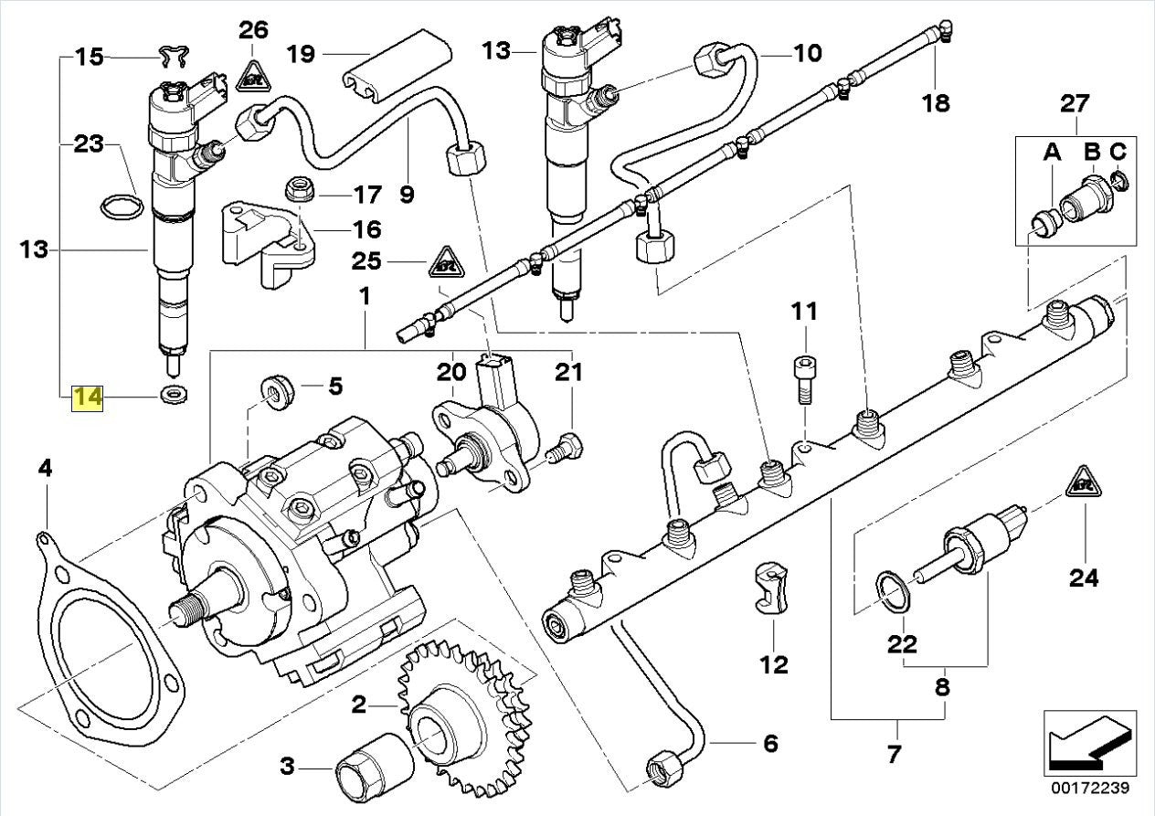 Bosch 1417010997 Seal Kit  VW TDI Fuel Injectors BKC BMM BLS BXE ASZ PD Engines7