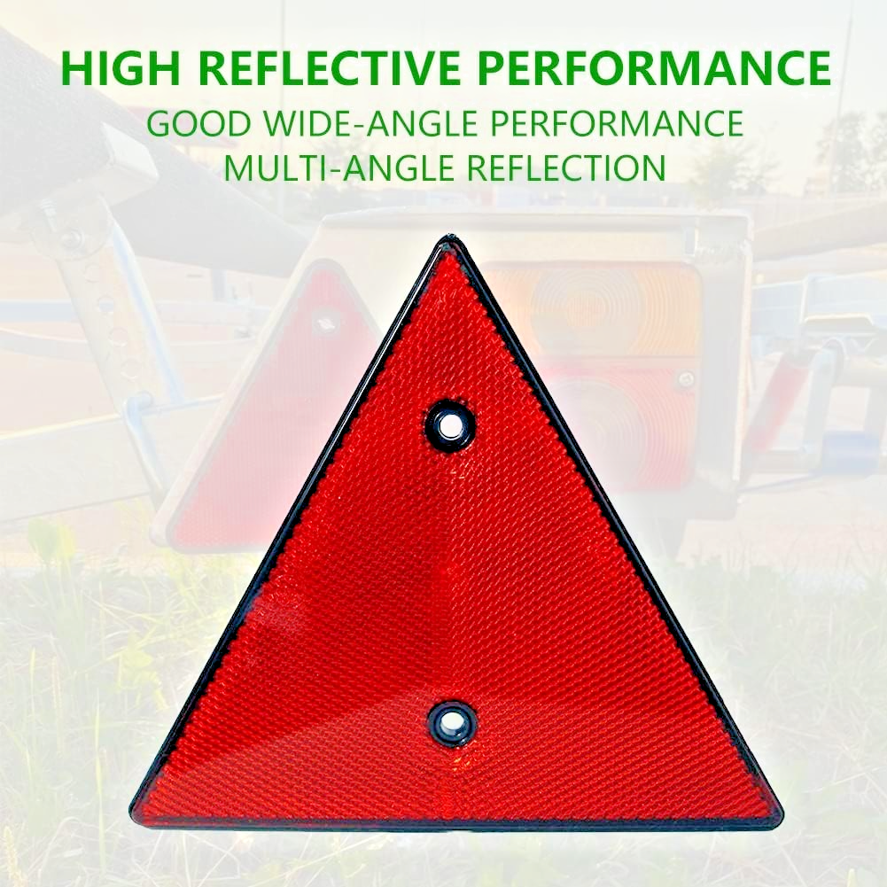 Red Triangle Safety Reflectors MOT Compliance for Cars Caravan Trailers Trucks 24
