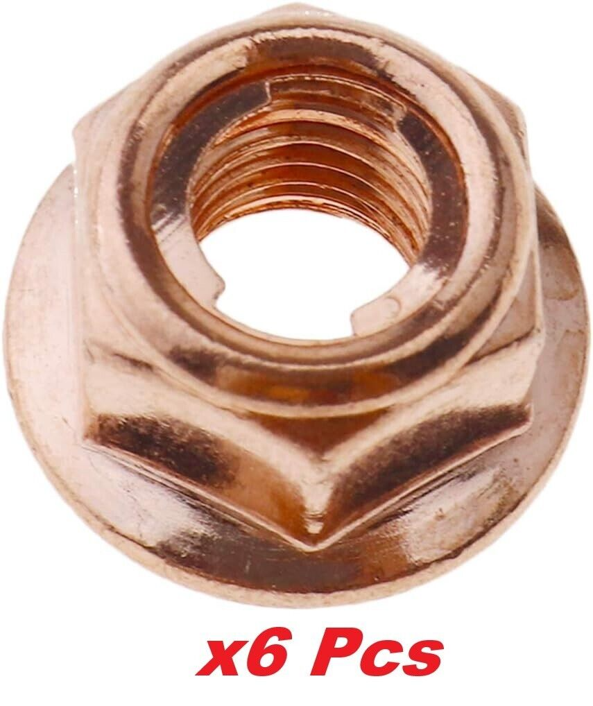 Mercedes Exhaust Manifold Copper Nut Set x6 OEM A2711420072 High-Quality0