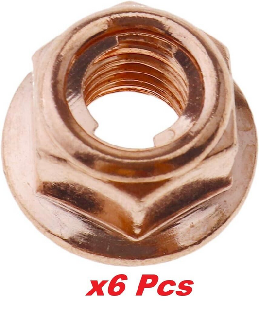 Mercedes Exhaust Manifold Copper Nut Set x6 OEM A2711420072 High-Quality0