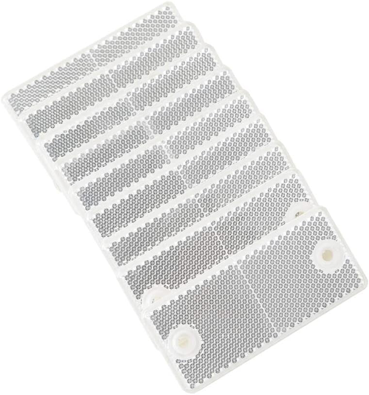 High-Quality 2x White E-Approved Rectangular Reflectors Trailers Caravans7